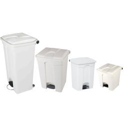 POUBELLE CONTENEUR A PEDALE BLANCHE