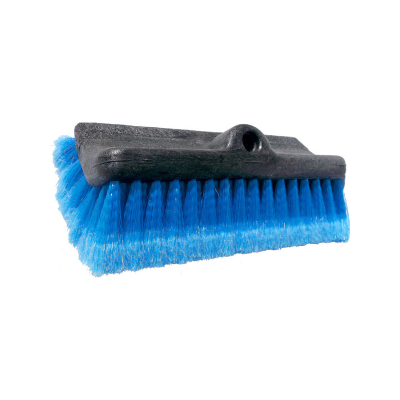 BROSSE BIFACE LAVAGE VEHICULE FIBRES FLEUREES + MANCHE TELESCOPIQUE 2 X 1,20 M